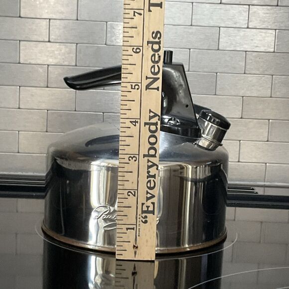 Paul Revere Signature Vintage Small 1 QT Whistling Tea Pot Kettle Copper Bottom - Picture 10 of 15